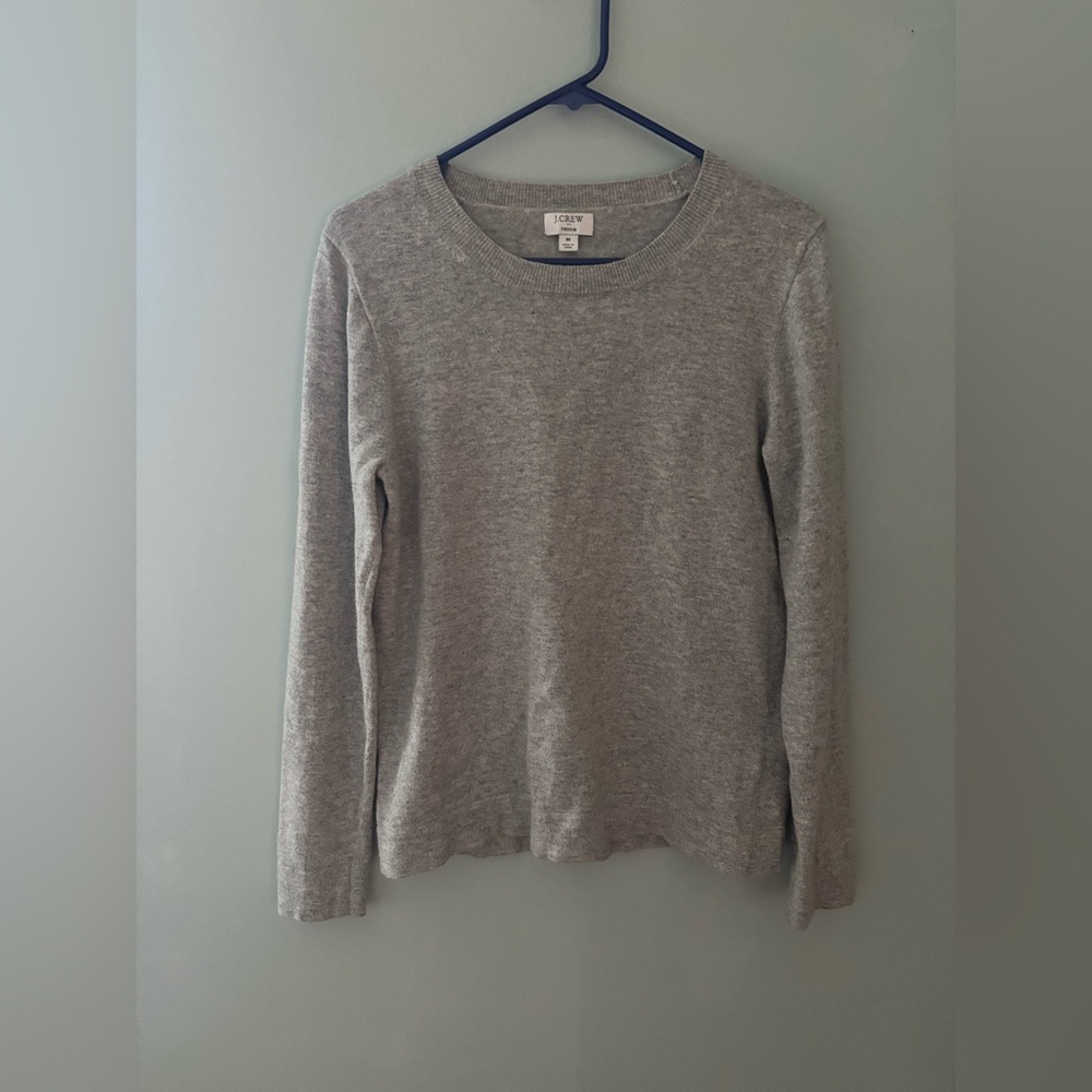 J. Crew Classic Gray Crew Neck Sweater